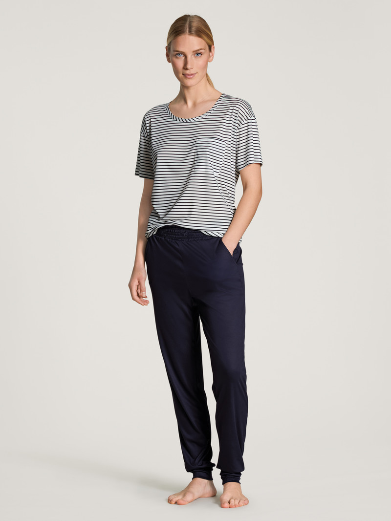 Yoga Calida Circular Sleep Pants Noir Bleu Femme | DQV-1428001