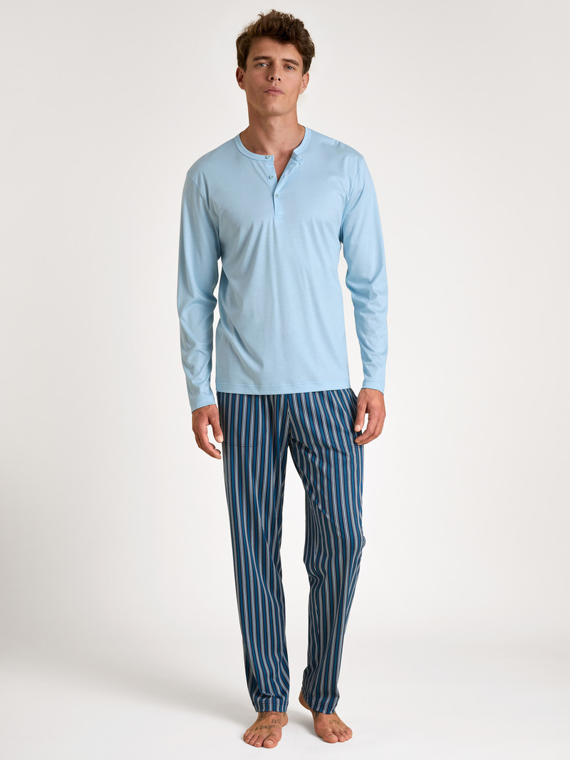 Loungewear Calida Rmx Sleep Leisure Shirt Long Sleeve Bleu Homme | PAI-5623478