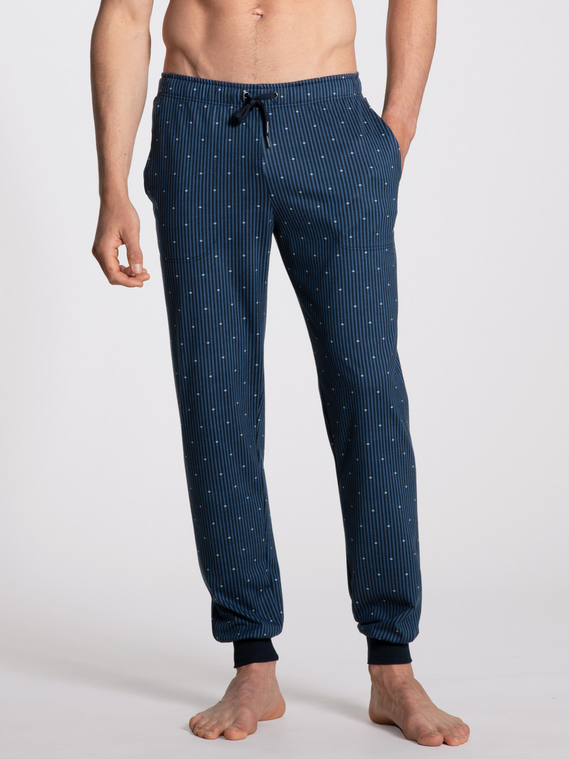 Vêtement De Nuit Calida Remix Basic Sleep Pants Bleu Homme | PQQ-3035849