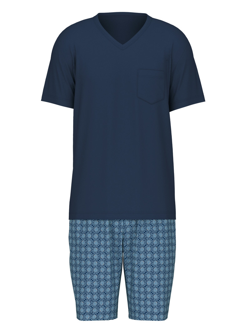 Vêtement De Nuit Calida Relax Streamline 2 Short Pyjama Bleu Homme | BCJ-7216160