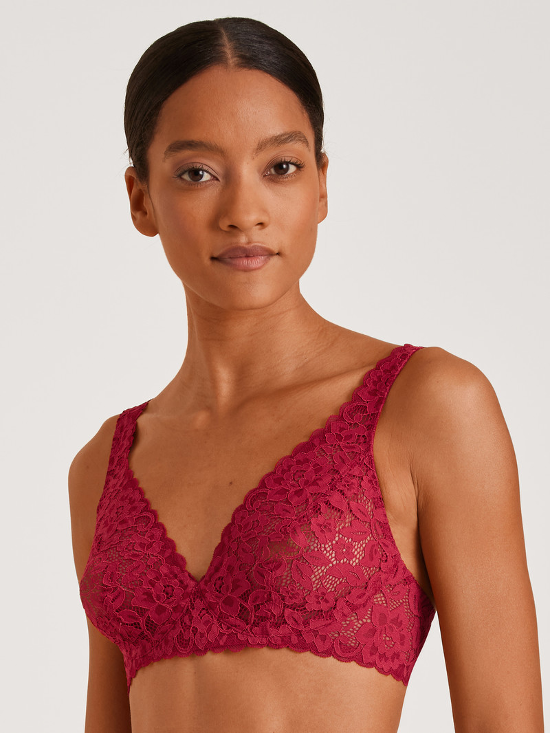 Sous Vêtement Calida Natural Comfort Lace Soft Non-wired Bra Rouge Femme | IFR-7522421