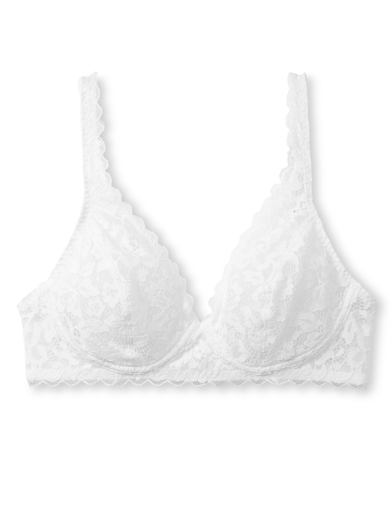 Sous Vêtement Calida Natural Comfort Lace Soft Non-wired Bra Weiss Femme | MJD-6548693