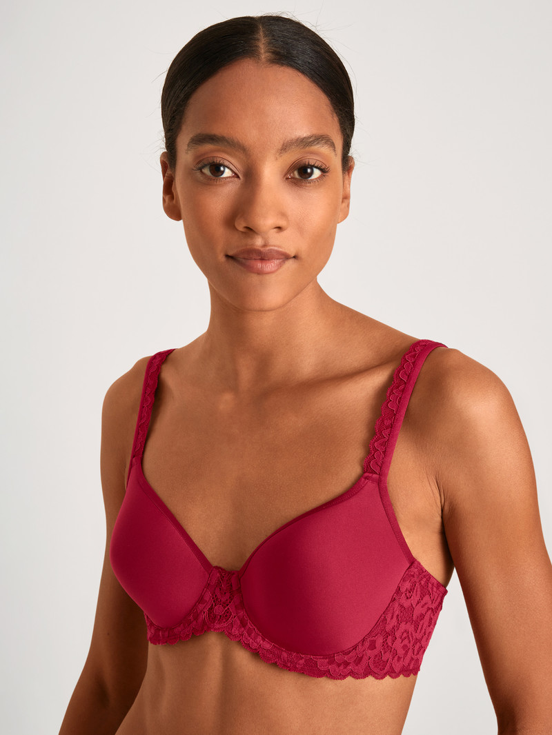 Sous Vêtement Calida Natural Comfort Lace Spacer Bra Rouge Femme | YEH-8188478