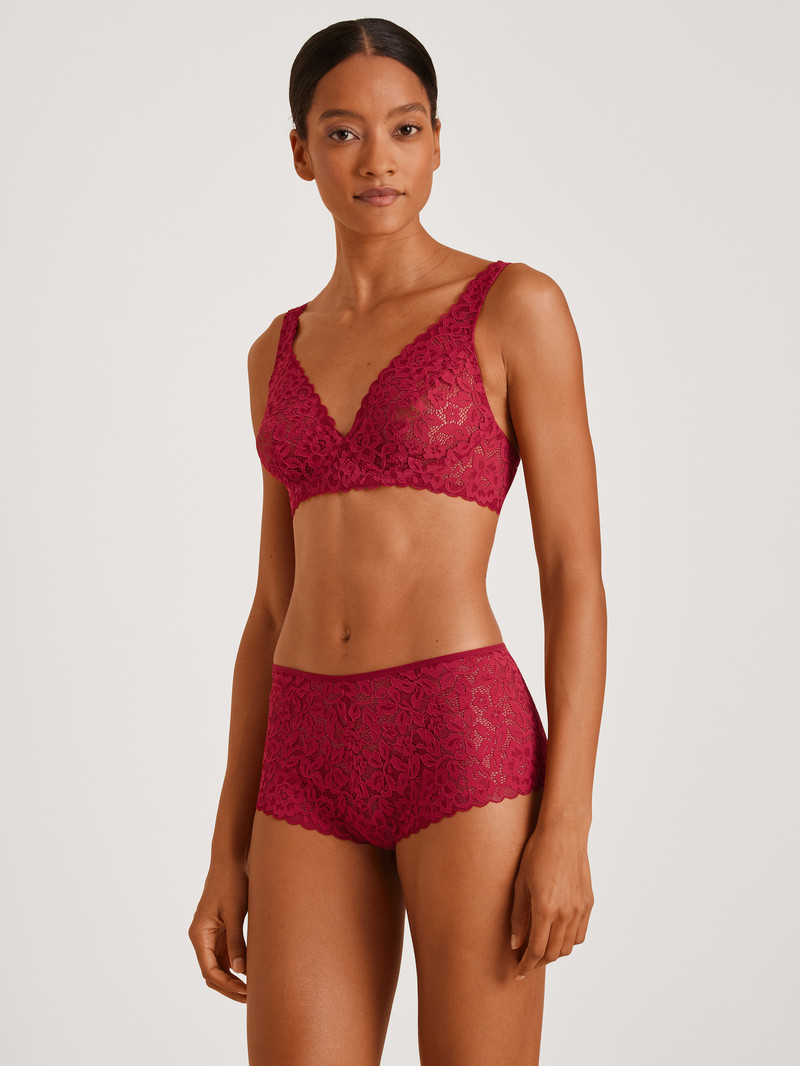 Sous Vêtement Calida Natural Comfort Lace Soft Non-wired Bra Rouge Femme | IFR-7522421