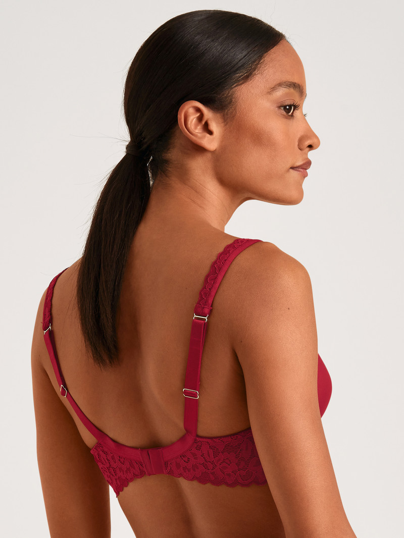 Sous Vêtement Calida Natural Comfort Lace Spacer Bra Rouge Femme | YEH-8188478