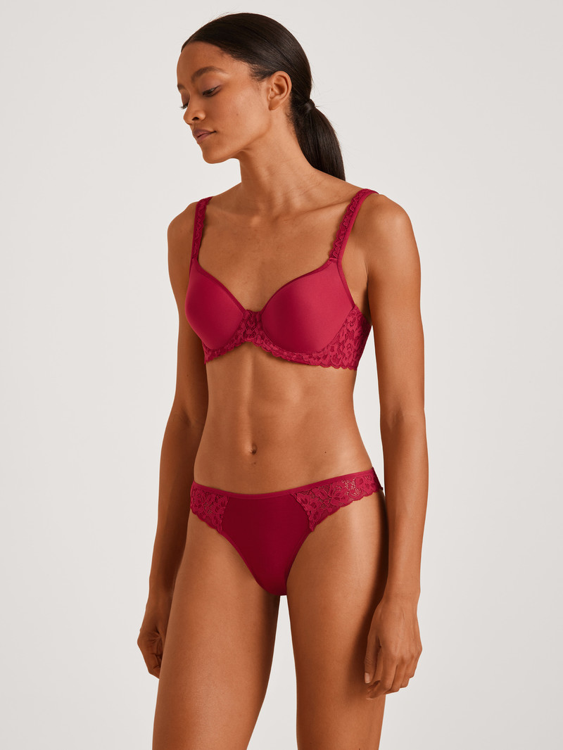 Sous Vêtement Calida Natural Comfort Lace Spacer Bra Rouge Femme | YEH-8188478