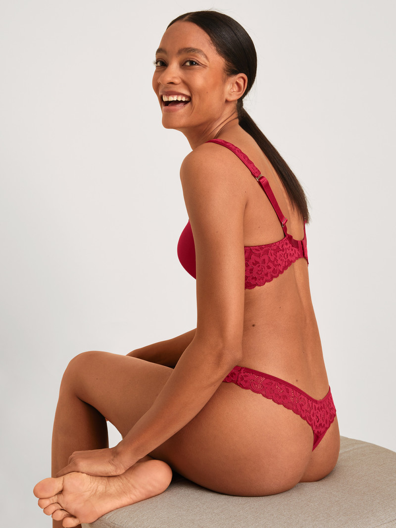 Sous Vêtement Calida Natural Comfort Lace Spacer Bra Rouge Femme | YEH-8188478