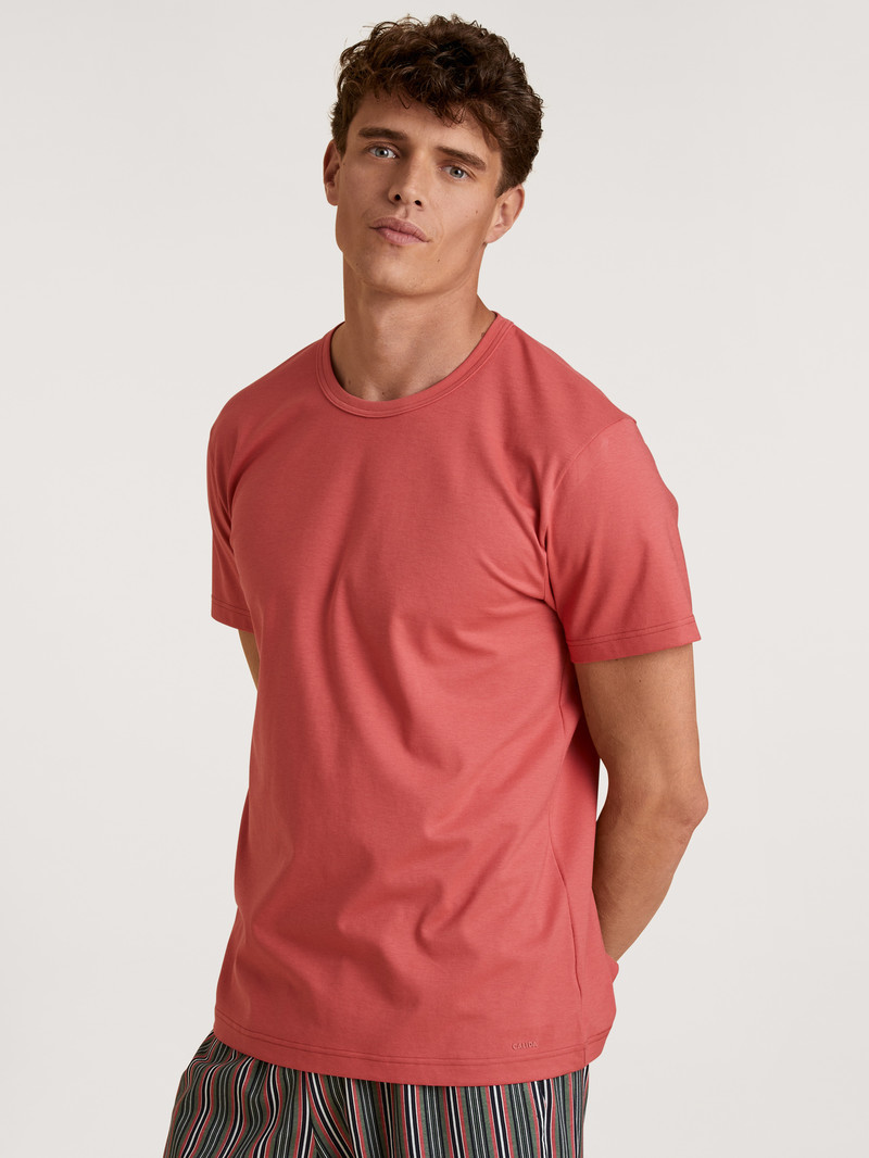 Summer Outfits Calida Rmx Sleep Holiday T-shirt Rouge Homme | RDX-2301441