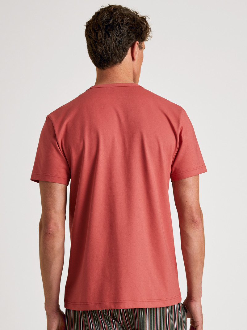 Summer Outfits Calida Rmx Sleep Holiday T-shirt Rouge Homme | RDX-2301441