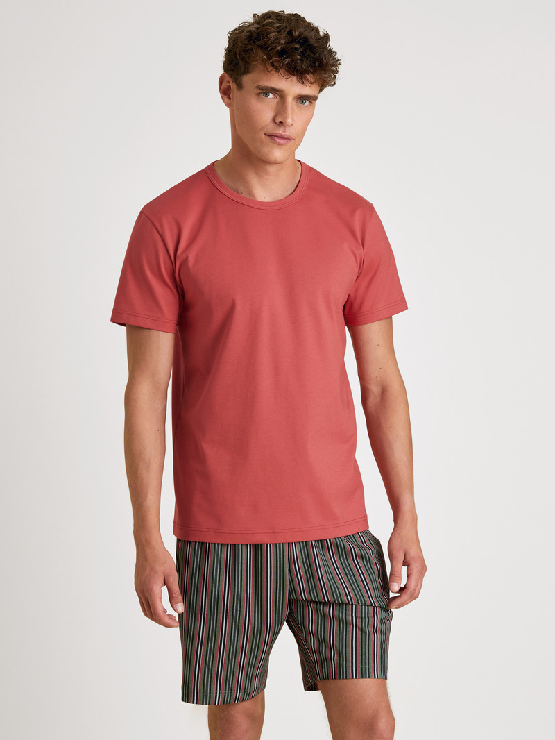 Summer Outfits Calida Rmx Sleep Holiday T-shirt Rouge Homme | RDX-2301441