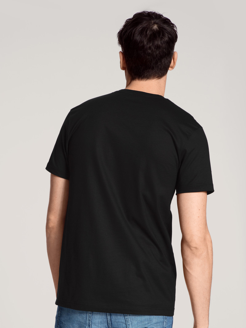 Sous Vêtement Calida Natural Benefit T-shirt, 2er-pack Schwarz Homme | MDG-8782870