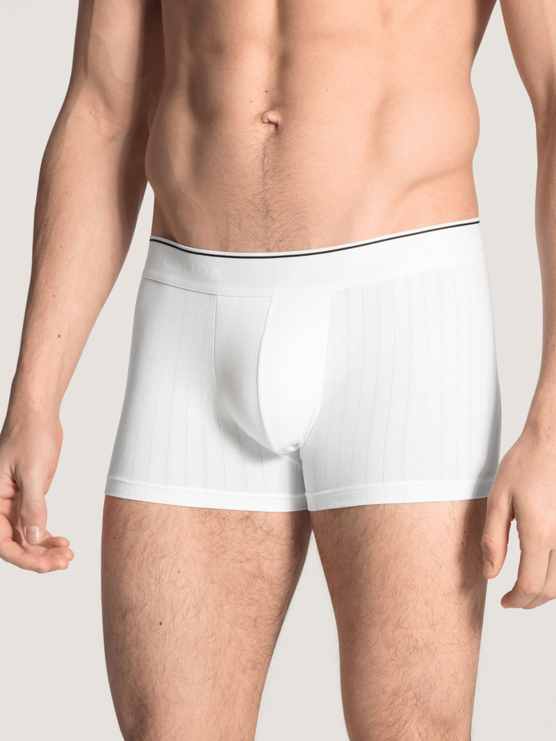 Sous Vêtement Calida Pure & Style Boxer Brief, Elastic Waistband Weiss Homme | QDG-0313795