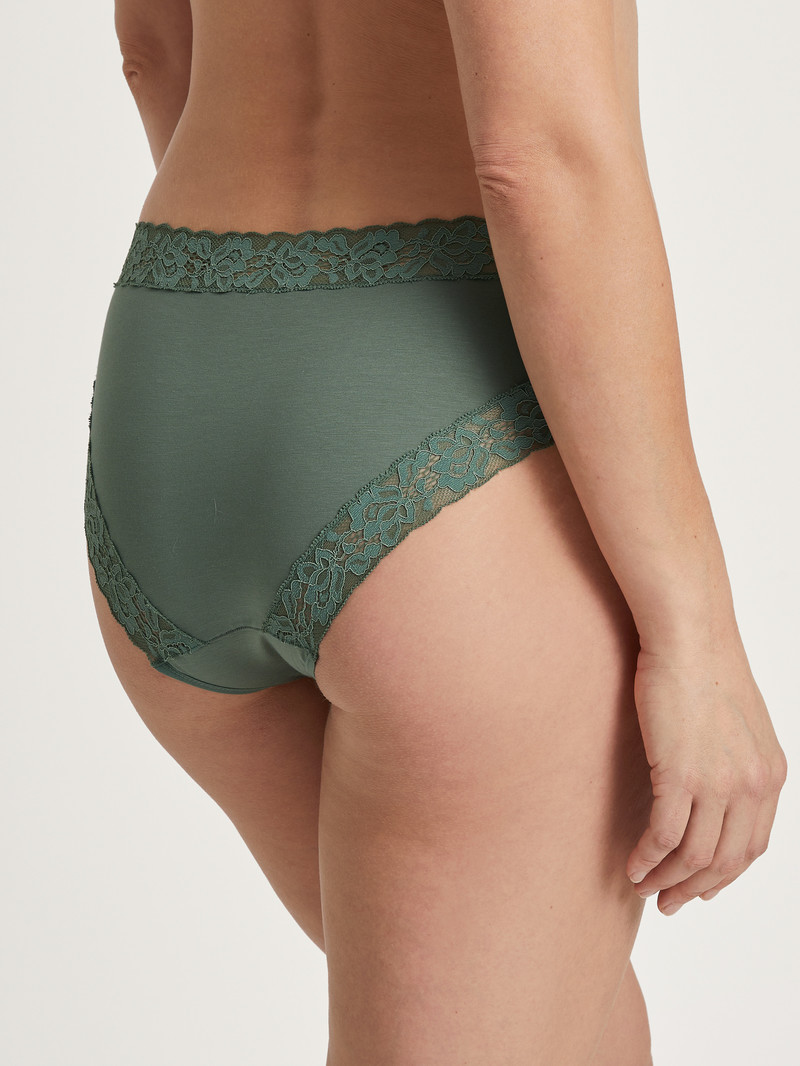 Sous Vêtement Calida Natural Comfort Lace Brief Vert Femme | MKI-9368372