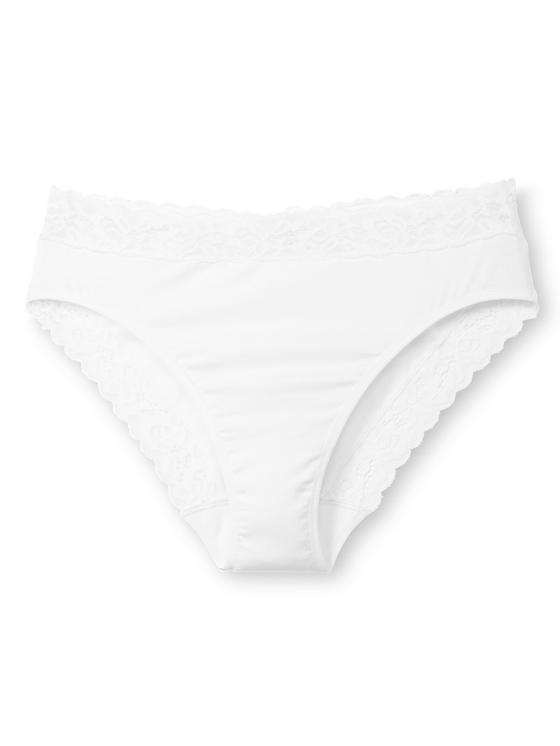 Sous Vêtement Calida Natural Comfort Lace Brief Weiss Femme | OSU-3839195