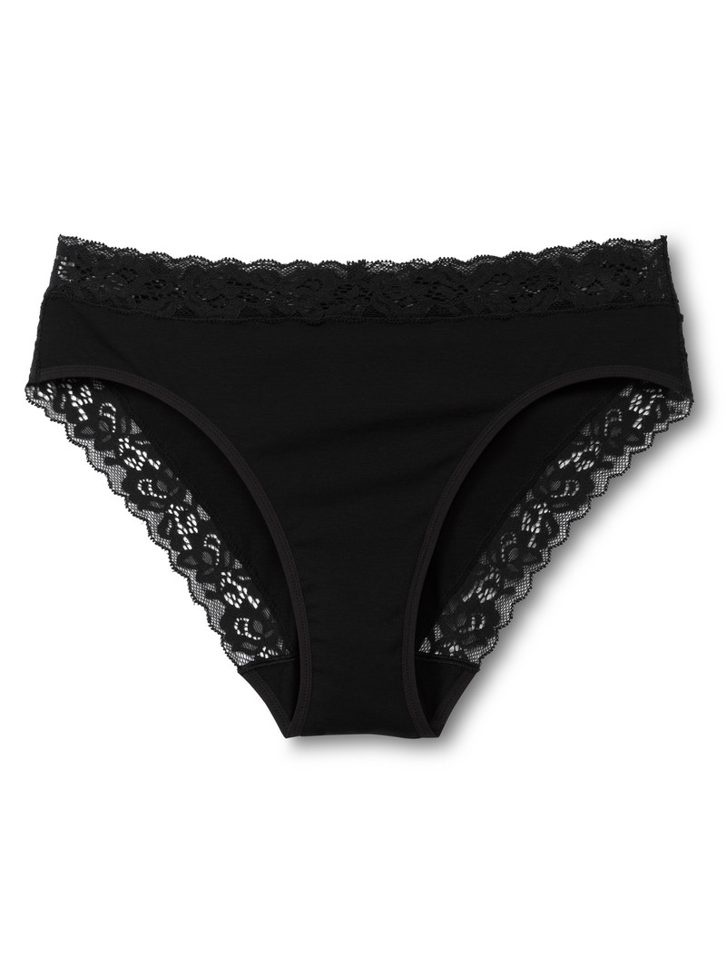 Sous Vêtement Calida Natural Comfort Lace Brief Schwarz Femme | SXP-4833816