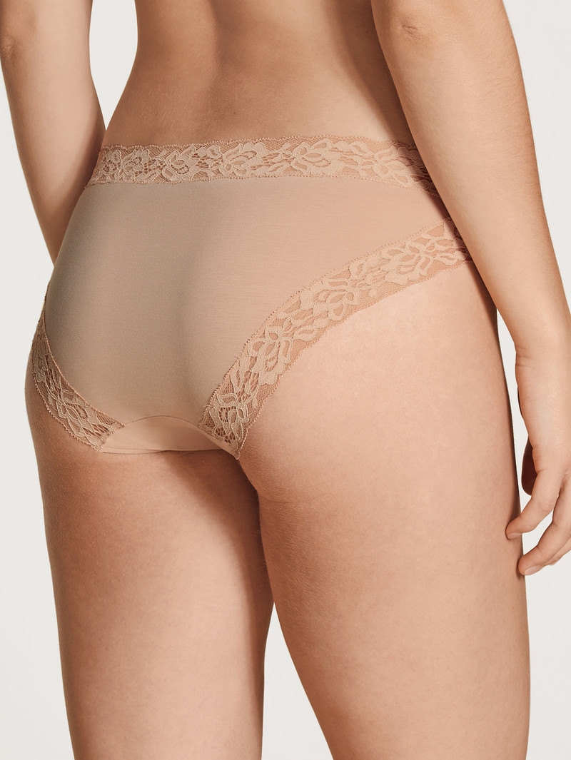 Sous Vêtement Calida Natural Comfort Lace Brief Rose Femme | XQQ-5965669