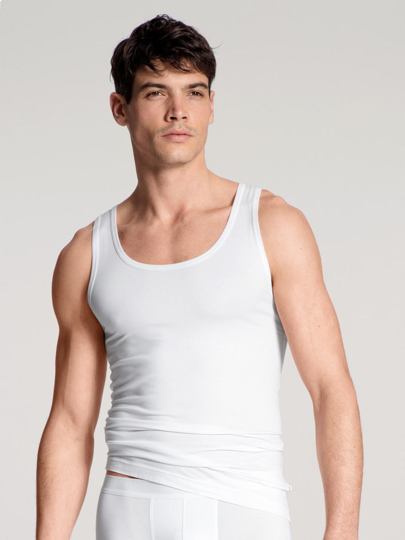 Sous Vêtement Calida Focus Athletic Shirt Weiss Homme | AET-3015378