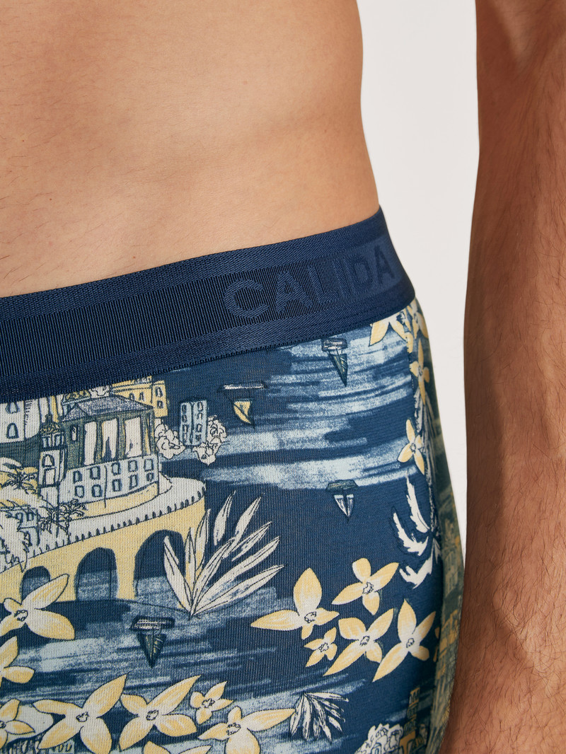 Sous Vêtement Calida Amalfi Journey Boxer Brief Bleu Homme | CVK-7217831