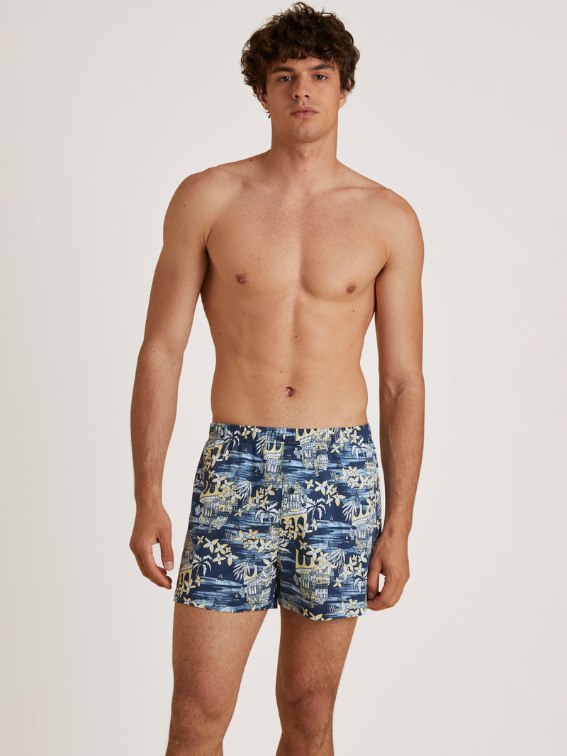 Sous Vêtement Calida Amalfi Journey Boxer Shorts Bleu Homme | DLZ-6949876