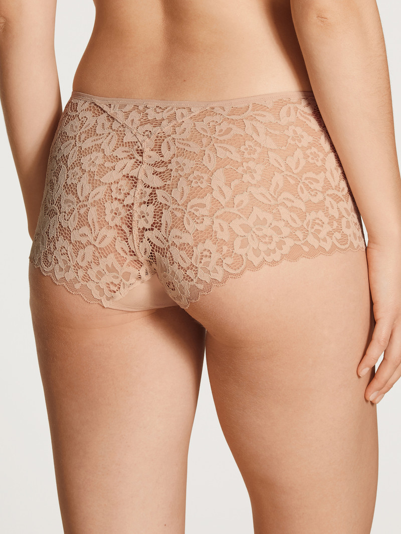 Sous Vêtement Calida Natural Comfort Lace Shorty Regular Cut Rose Femme | MXZ-7127121