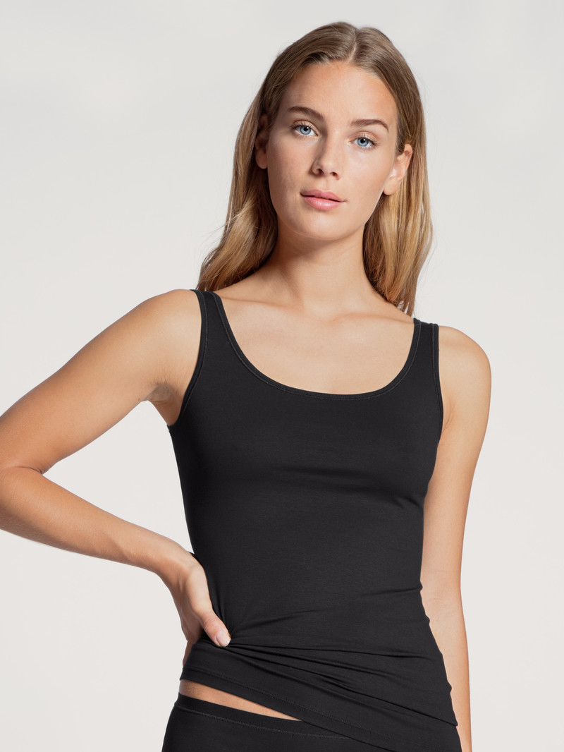 Sous Vêtement Calida Natural Comfort Tank Top Schwarz Femme | TTG-3661256