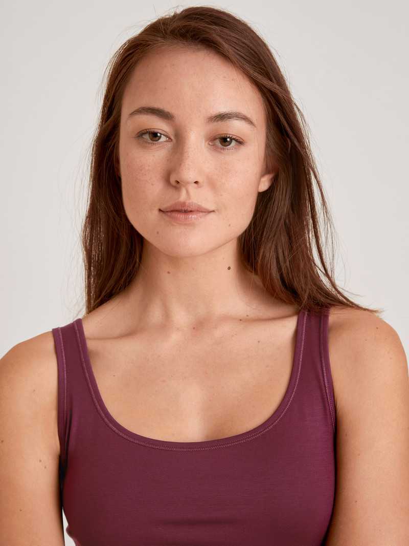 Sous Vêtement Calida Natural Comfort Tank Top Rouge Femme | ZET-9483113