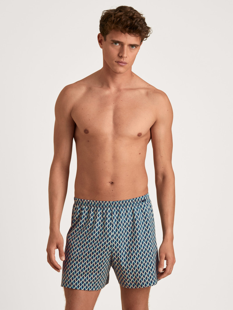 Sous Vêtement Calida Prints Boxer Shorts Bleu Homme | WFN-8688139