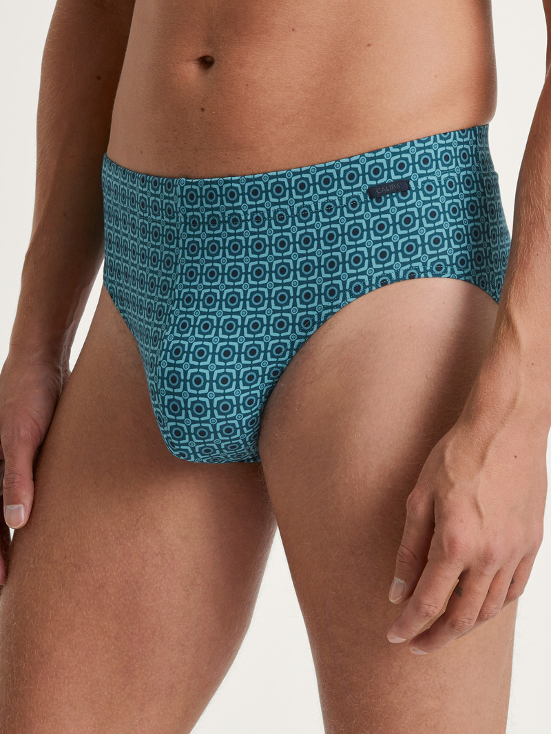 Sous Vêtement Calida Grafic Cotton Brief Bleu Homme | DQJ-6108044