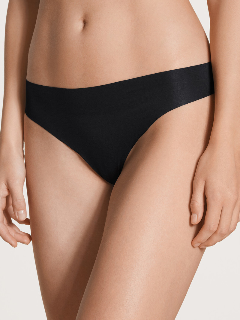 Sous Vêtement Calida Natural Skin String Noir Femme | XUL-4693716