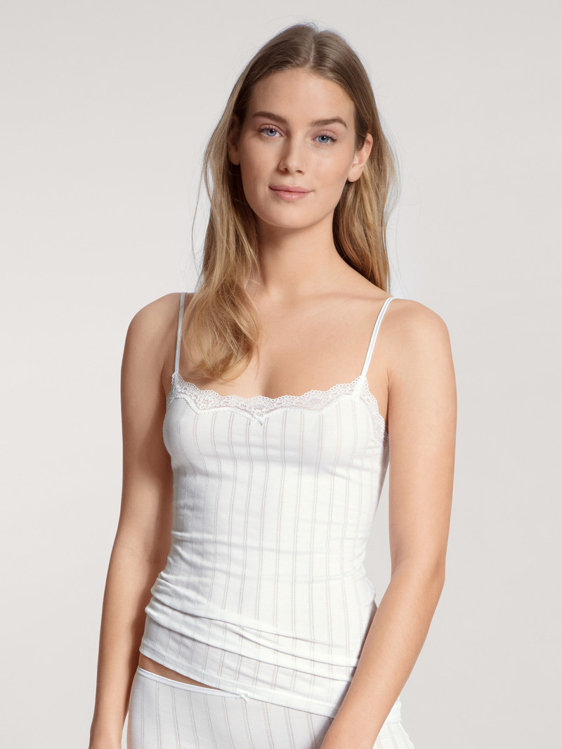 Sous Vêtement Calida Etude Toujours Spaghetti Top Weiss Femme | MMG-6065385