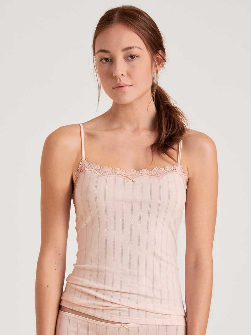 Sous Vêtement Calida Etude Toujours Spaghetti Top Pearl Blush Femme | QUH-9591838