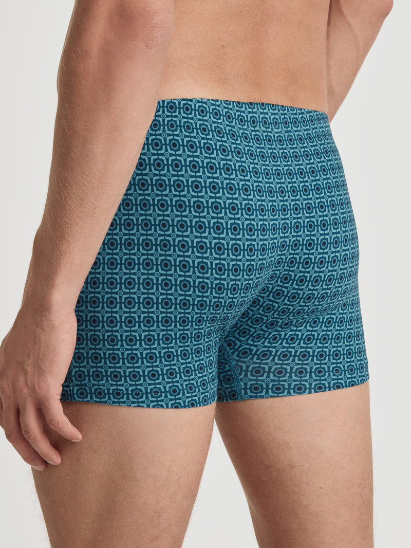 Sous Vêtement Calida Grafic Cotton Boxer Brief Bleu Homme | NNY-6840752