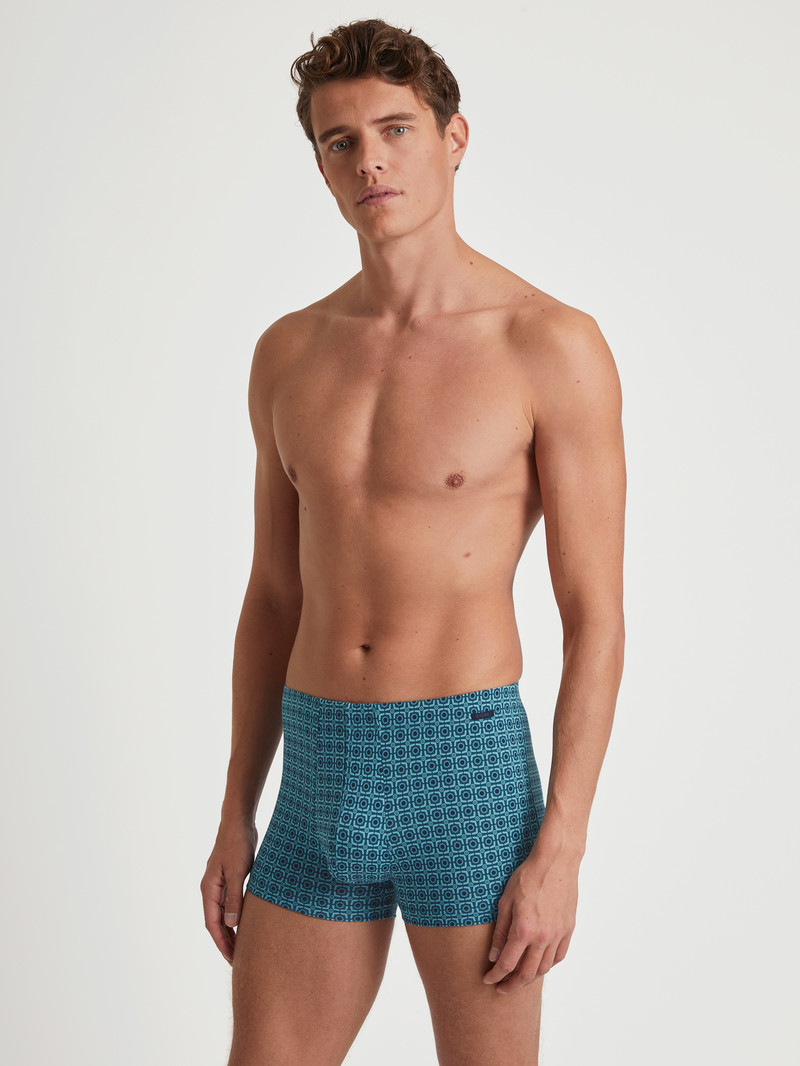 Sous Vêtement Calida Grafic Cotton Boxer Brief Bleu Homme | NNY-6840752