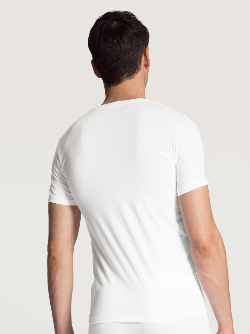 Sous Vêtement Calida Evolution V-shirt Weiss Homme | BWG-5869024