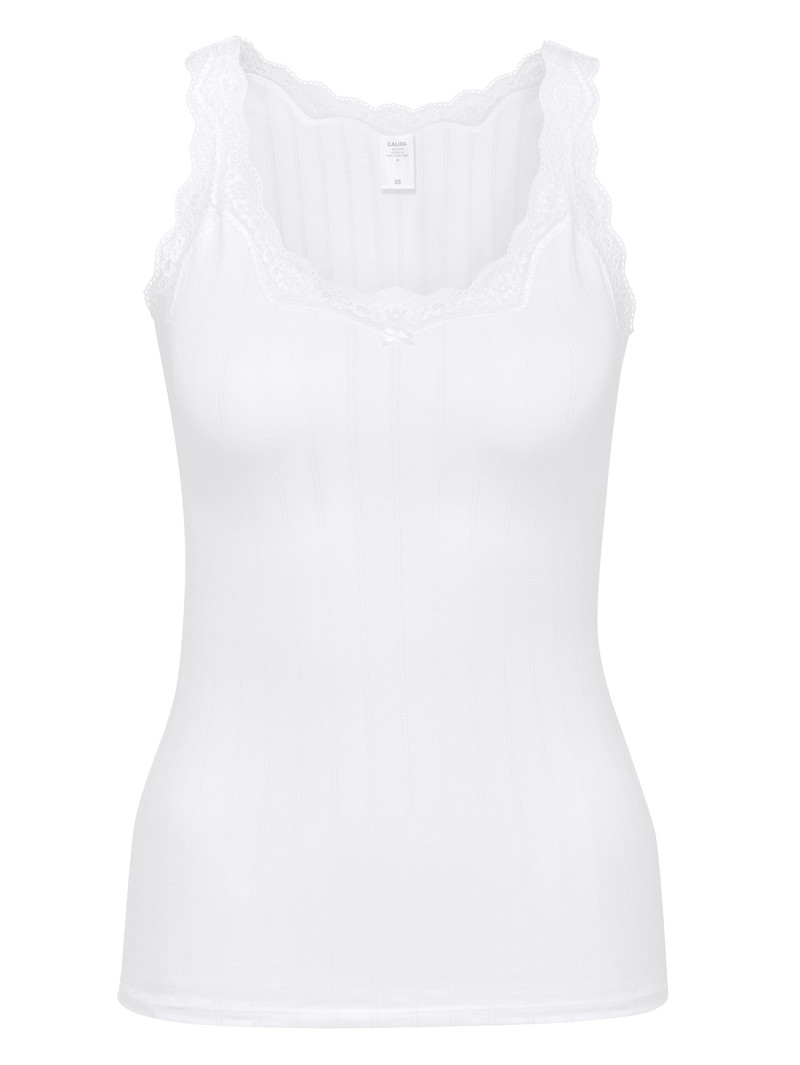 Sous Vêtement Calida Etude Toujours Tank Top Weiss Femme | JCD-5426757