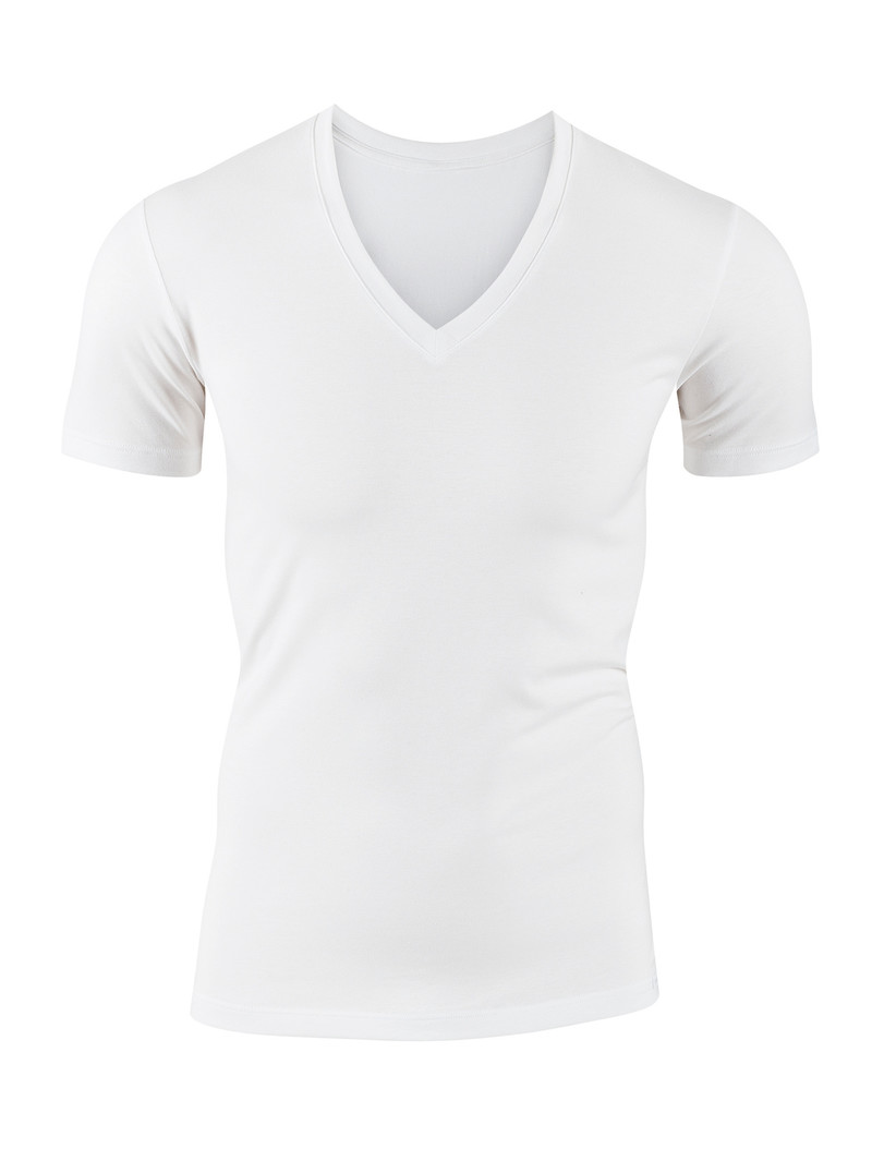 Sous Vêtement Calida Evolution V-shirt Weiss Homme | BWG-5869024