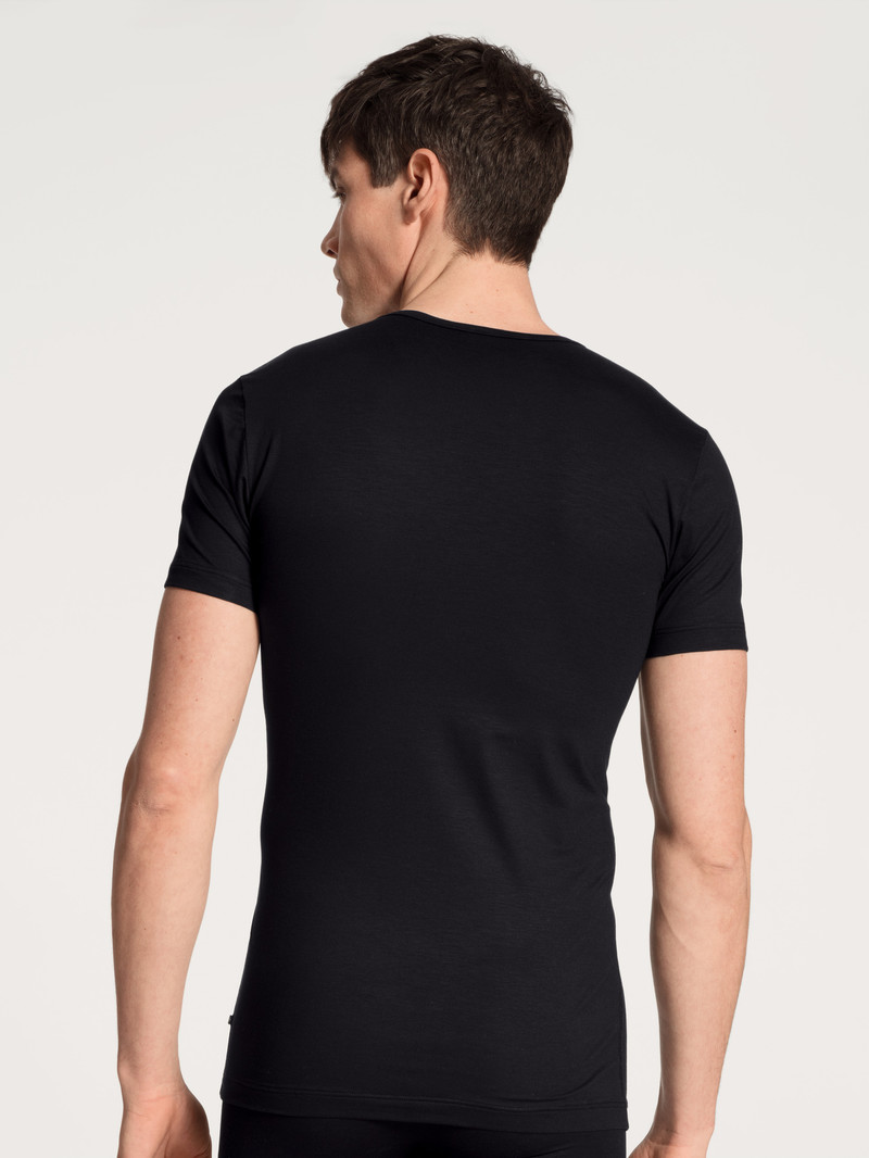 Sous Vêtement Calida Focus V-shirt Schwarz Homme | UZV-3813024