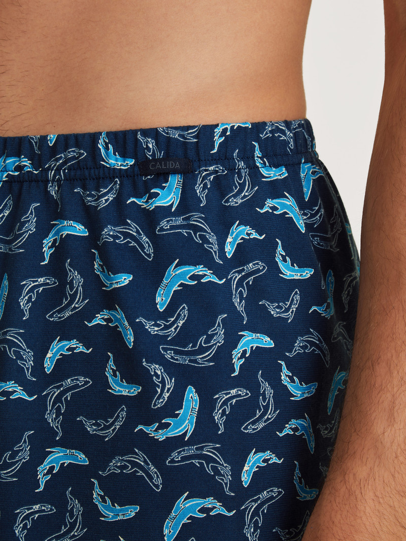 Sous Vêtement Calida Prints Boxer Shorts Bleu Homme | GLO-3764531