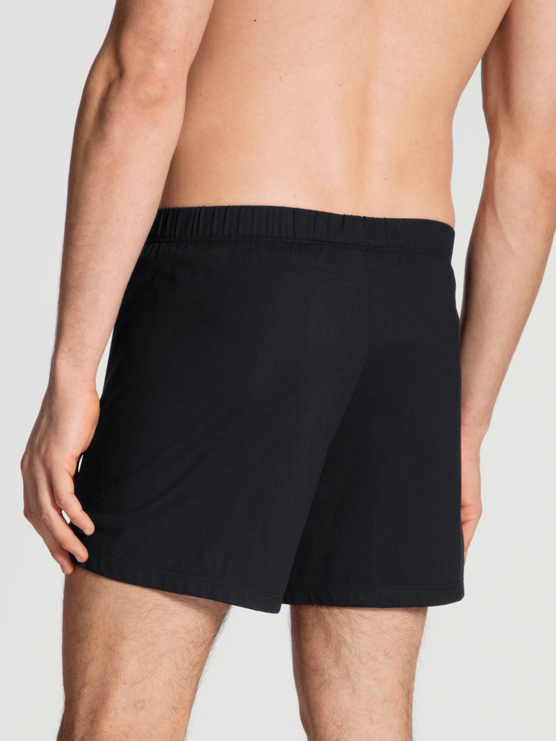 Sous Vêtement Calida Cotton Code Boxer Shorts With Fly Schwarz Homme | GZW-4449100