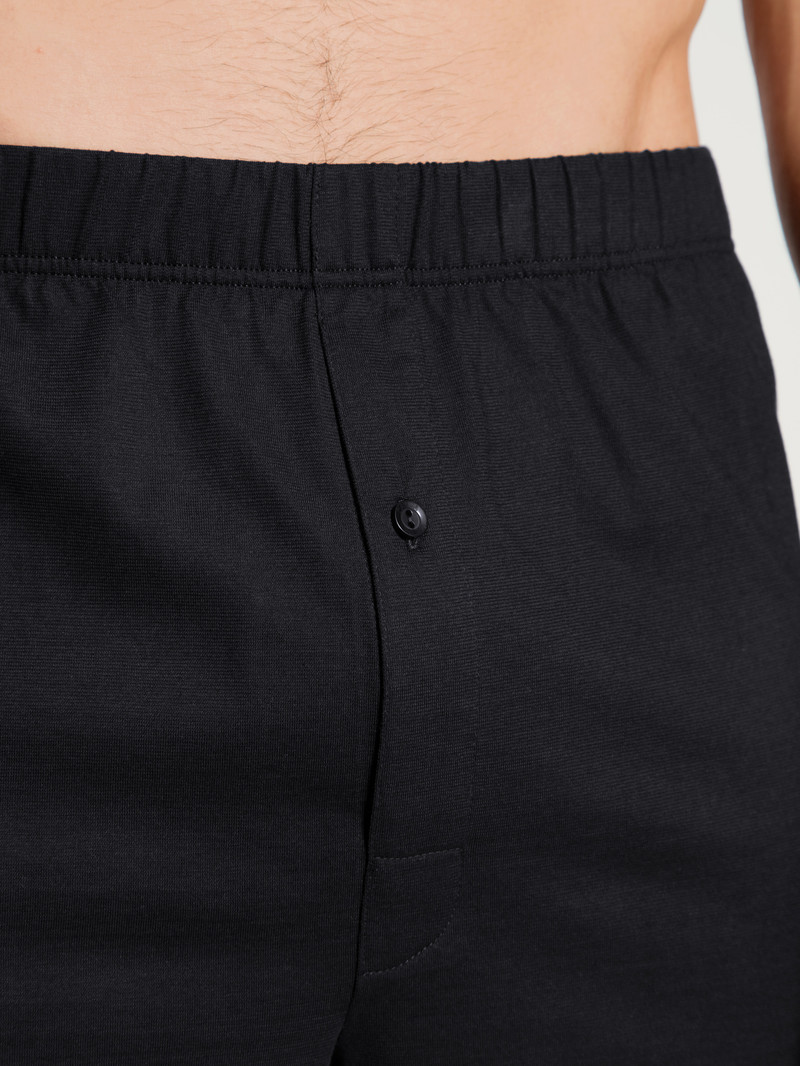 Sous Vêtement Calida Cotton Code Boxer Shorts With Fly Schwarz Homme | GZW-4449100