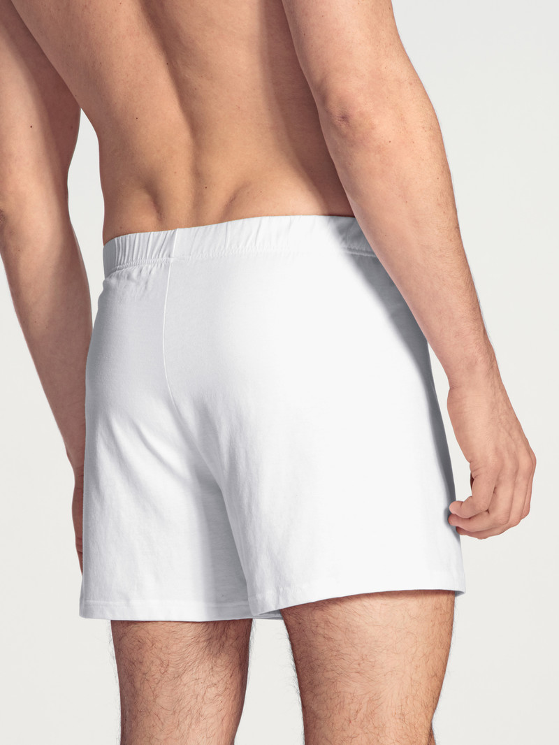 Sous Vêtement Calida Cotton Code Boxer Shorts With Fly Weiss Homme | WVX-2120060