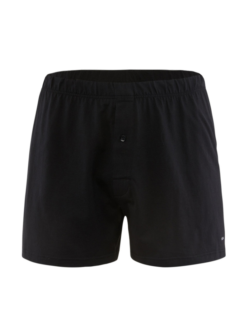 Sous Vêtement Calida Cotton Code Boxer Shorts With Fly Schwarz Homme | GZW-4449100