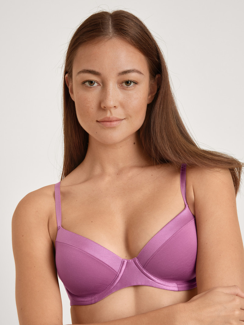 Sous Vêtement Calida Cate T-shirt Bra Mulberry Mauve Femme | VRG-8628014