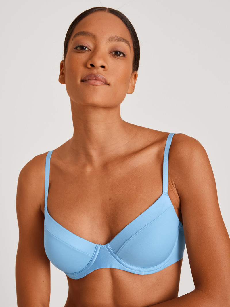 Sous Vêtement Calida Cate T-shirt Bra Bleu Femme | ZFC-6420094