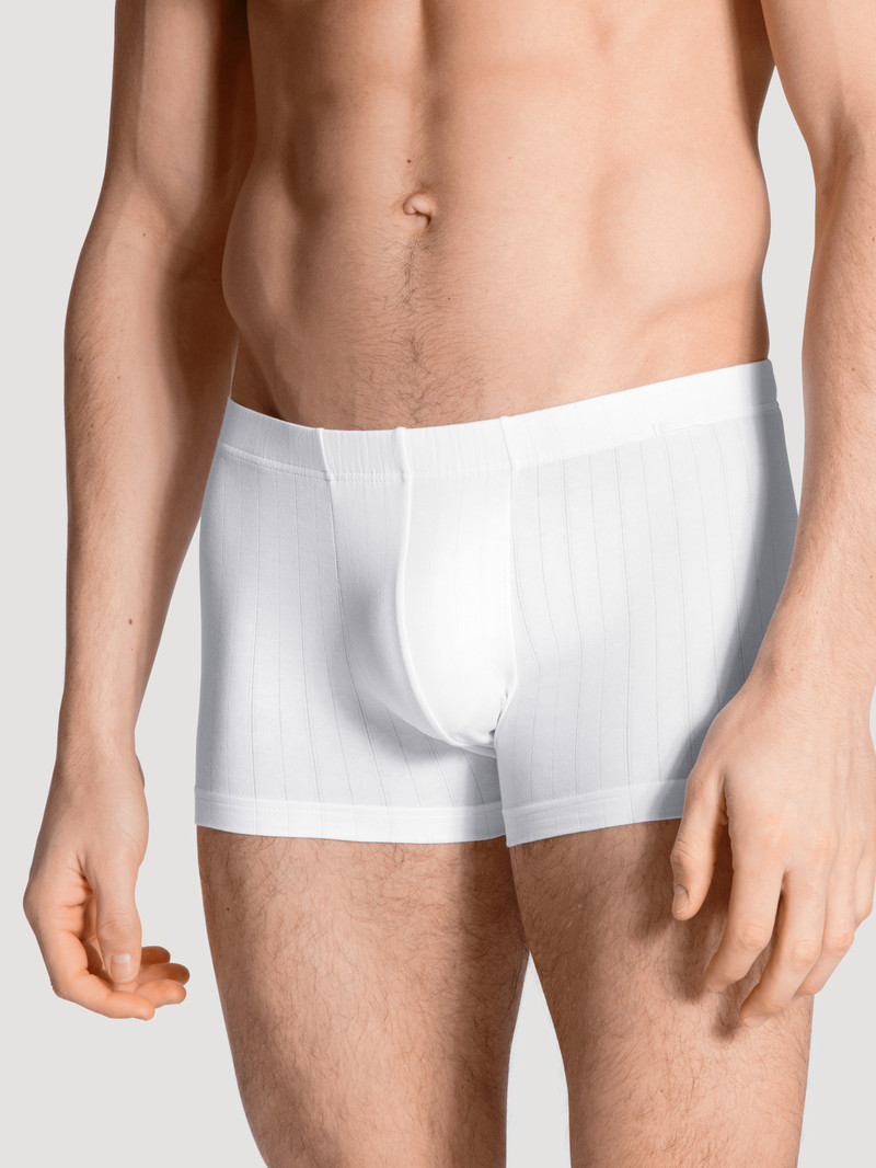 Sous Vêtement Calida Pure & Style Boxer Brief, Covered Waistband Weiss Homme | MDN-7587614