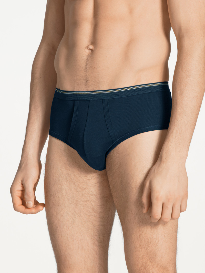 Sous Vêtement Calida Twisted Cotton Classic Brief With Fly Admiral Homme | ZJI-0264400