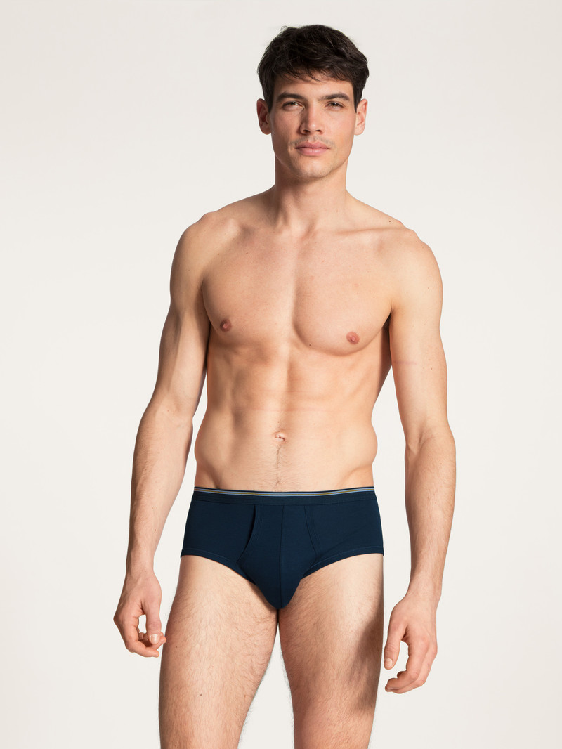 Sous Vêtement Calida Twisted Cotton Classic Brief With Fly Admiral Homme | ZJI-0264400