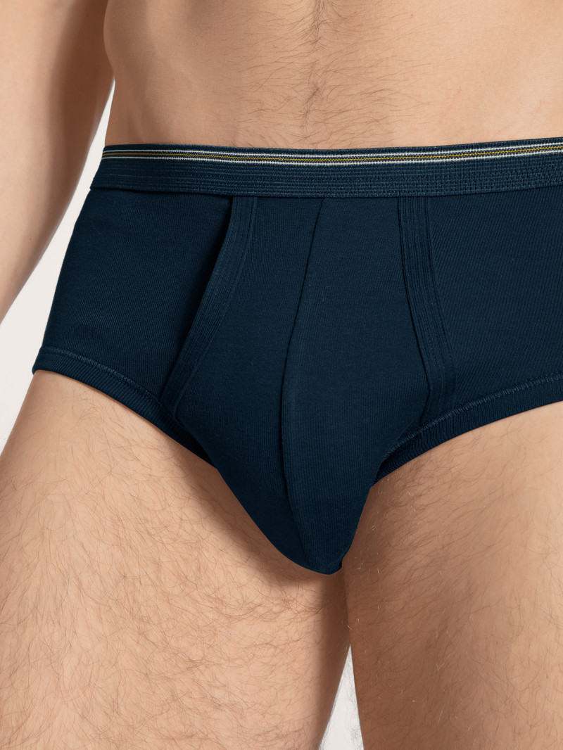 Sous Vêtement Calida Twisted Cotton Classic Brief With Fly Admiral Homme | ZJI-0264400