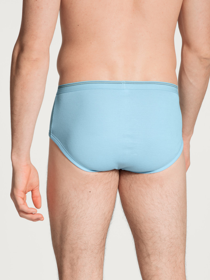 Sous Vêtement Calida Twisted Cotton Classic Brief With Fly Eisblau Homme | QJZ-4574622