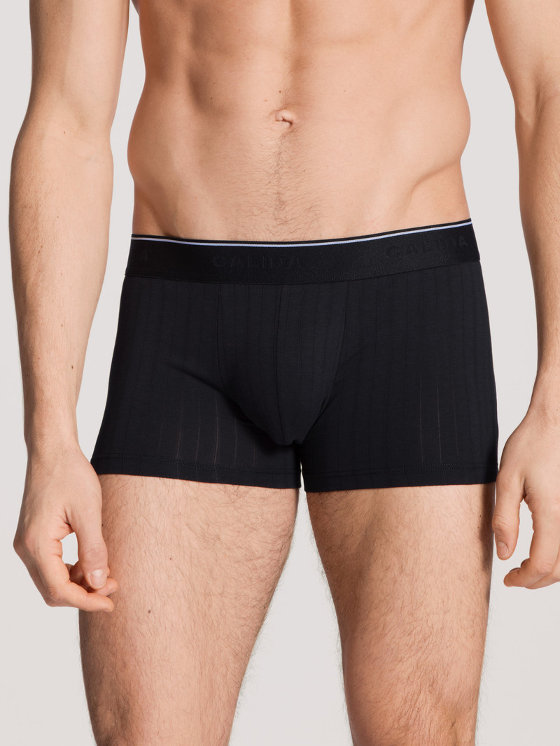 Sous Vêtement Calida Pure & Style Boxer Brief, Elastic Waistband Schwarz Homme | IJR-1831425